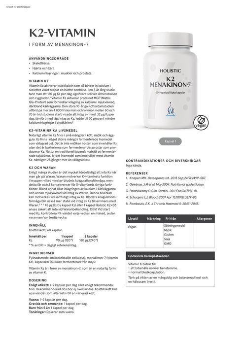 Holistic K2 60 kapslar