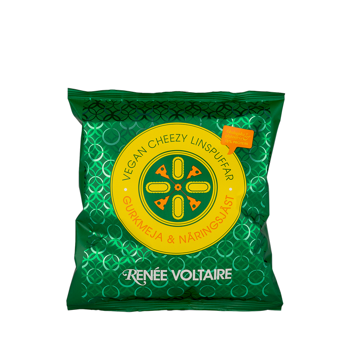 Renee Voltaire Vegan Cheezy Linspuffar – Gurkmeja & Näringsjäst 60 g