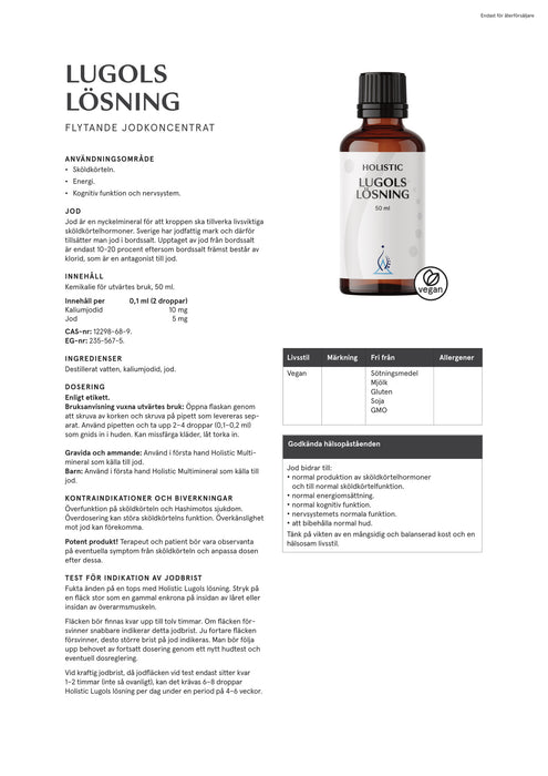Holistic Lugols lösning jodkoncentrat 50 ml