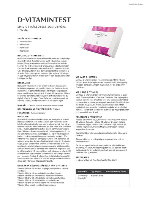 Holistic D-vitamintest