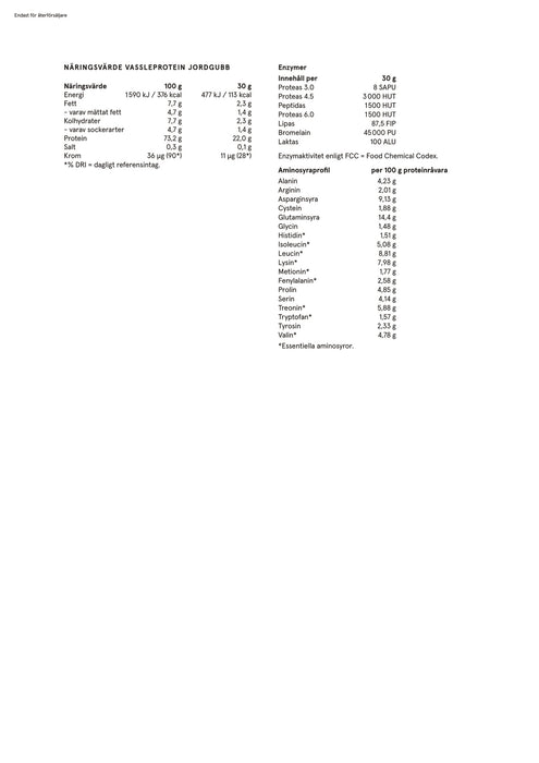 Holistic Vassleprotein jordgubb 750 g