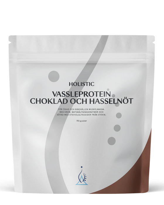 Holistic Vassleprotein choklad och hasselnöt 750 g
