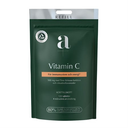 Alpha-plus A+ Vitamin C TR 120 tabletter Refillpåse