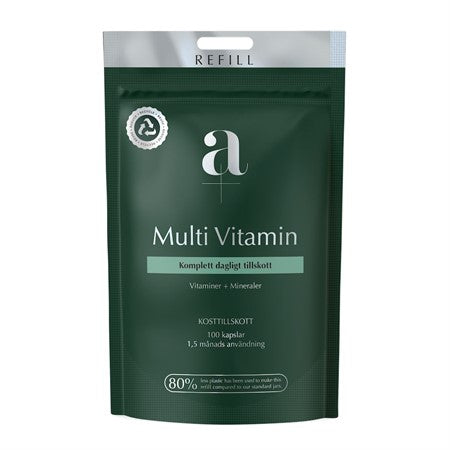 Alpha-plus A+ Multi vitamin 100 kapslar Refillpåse