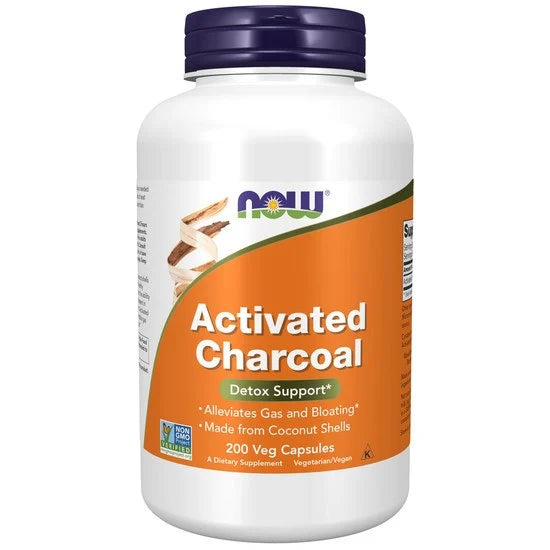 Now Foods Activated Charcoal 200 kapslar