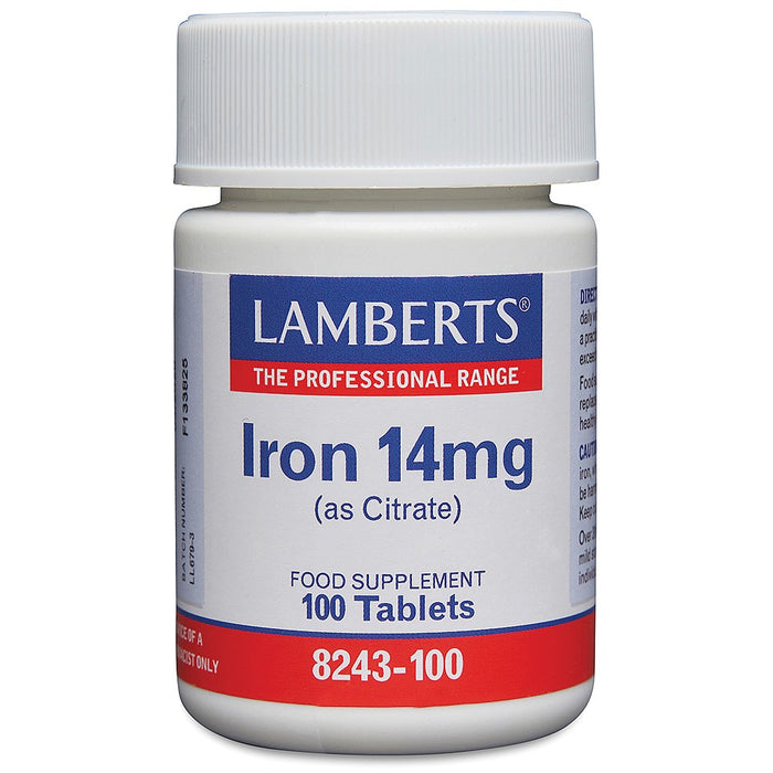 Lamberts Järn enkel 14 mg 100 tabletter
