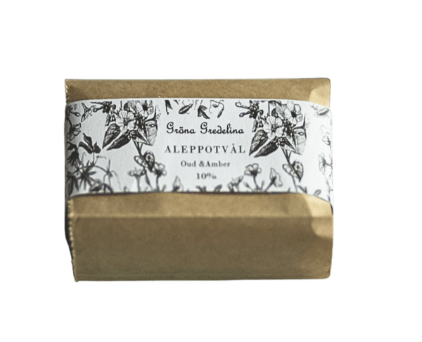 Gröna Gredelina Aleppotvål Oud & Amber 125 g
