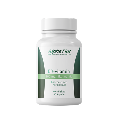 Alpha-plus B3-vitamin 500 mg 90 kapslar