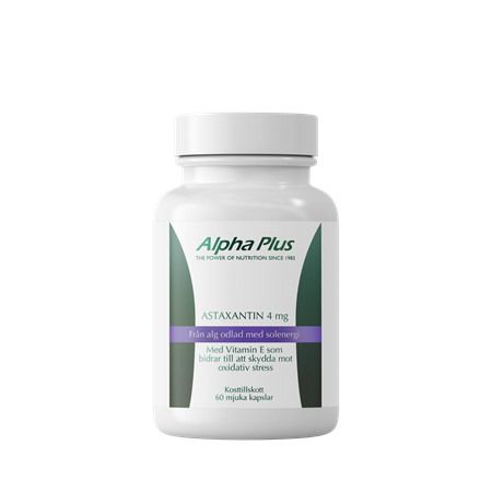 Alpha-plus Astaxantin 4mg 60 kapslar