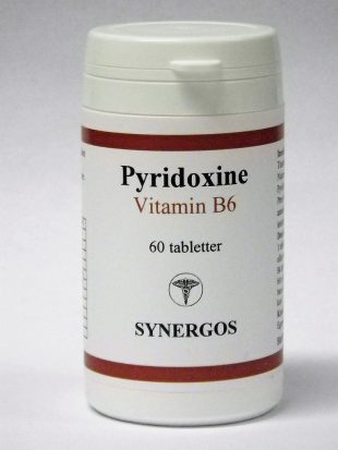 Egenvårdspoolen B6 Pyridoxin Synergos 60 kapslar