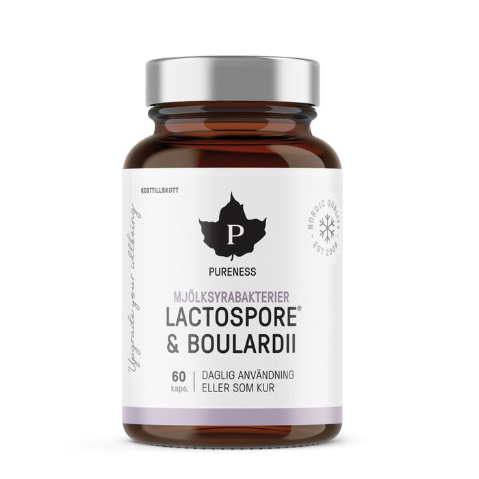 Pureness Mjölksyrabakterier | Lactospore + Boulardii - 60 kapslar