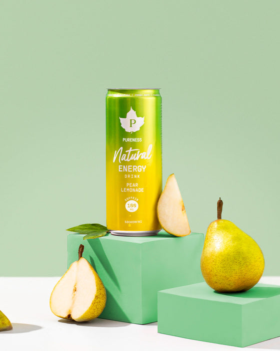 Pureness Natural Energy Drink Pear Lemonade - 330 ml x 24st