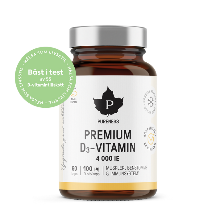 Pureness Premium D3-Vitamin 4000 IE - 60 kapslar