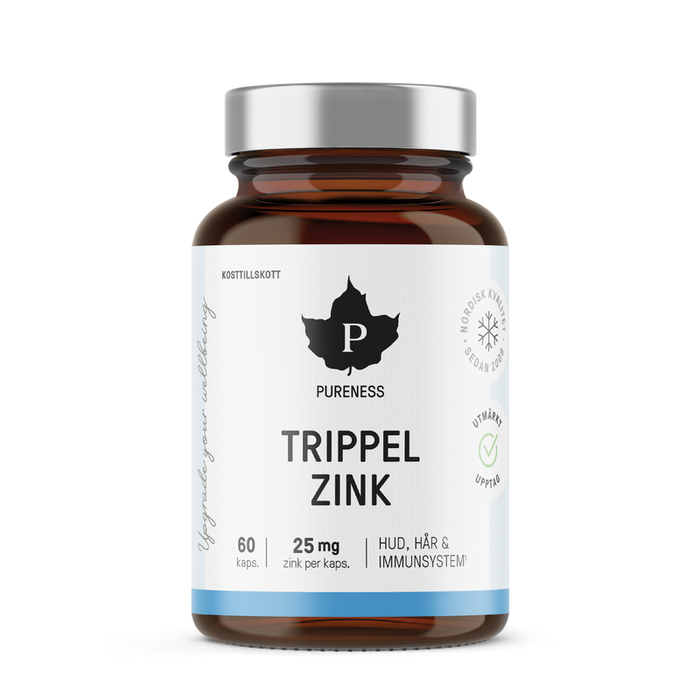 Pureness Trippel Zink - 60 kapslar
