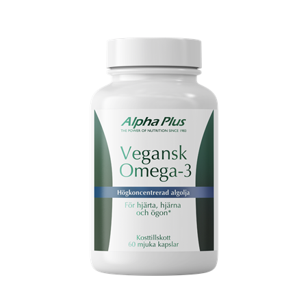 Alpha-plus Vegansk Omega-3 60 mjuka kapslar