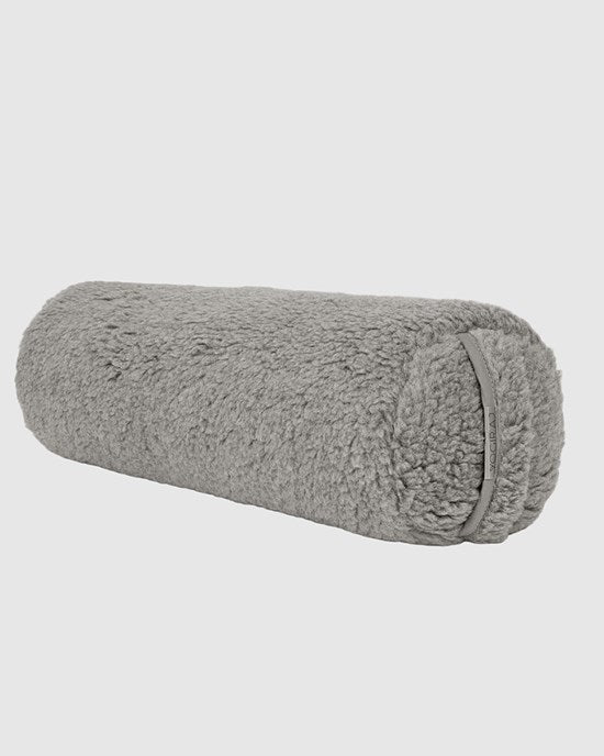 Yogiraj Bolster ull Premium wool yoga bolster, Silver Grey