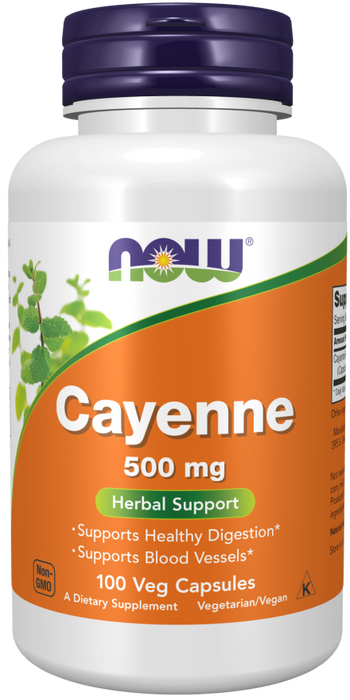 Now Foods Cayenne 500 mg 100 vegkapslar