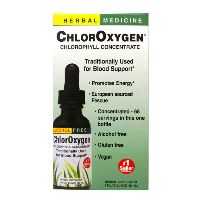 Herbs Etc ChlorOxygen® Chlorophyll Concentrate Alcohol Free Liquid Extract 1oz (30ml)