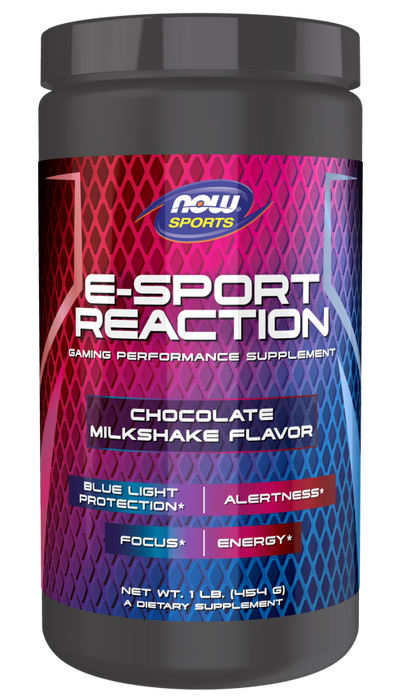 Now Foods E-Sport Reaction, Chocolate Milkshake Flavor Powder