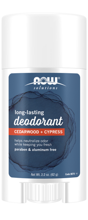 Now Foods Long-Lasting Deodorant Stick, Cedarwood + Cypress