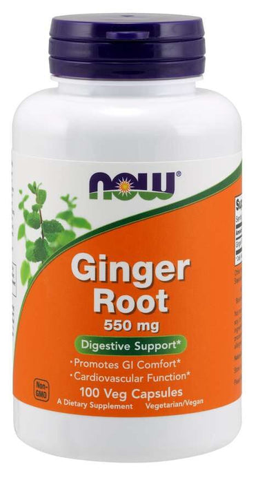 Now Foods Ginger Root 550 mg 100 vegkapslar