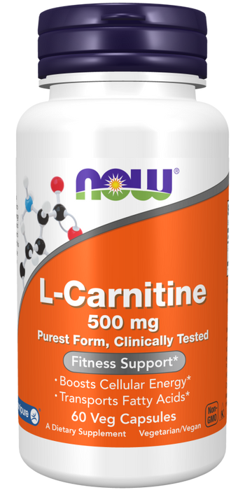 Now Foods L-Carnitine 500 mg 60 Veg kapslar