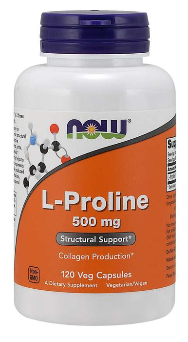 Now Foods L-Proline 500 mg 120 vegkapslar