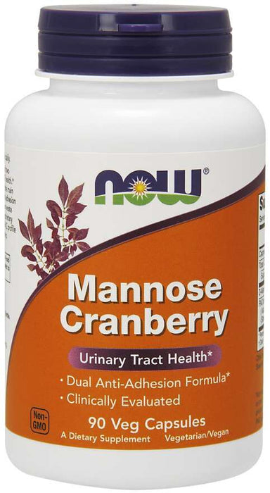 Now Foods Mannose Cranberry Tranbär 90 vegkapslar