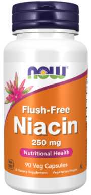 Now Foods Niacin Flush Free 250 mg 90 kapslar