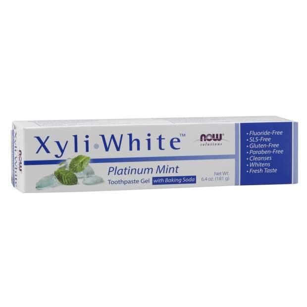 Now Foods XyliWhite™ Platinum Mint Tandkräm Gel 181 g