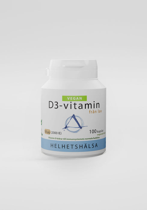 Helhetshälsa D3-vitamin, 50 µg, vegan 100 kapslar