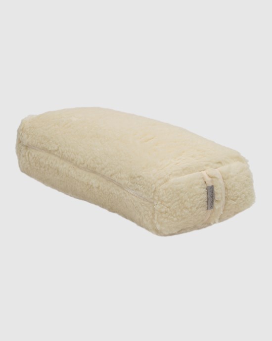 Yogiraj Rectangular Premium wool bolster, Natural