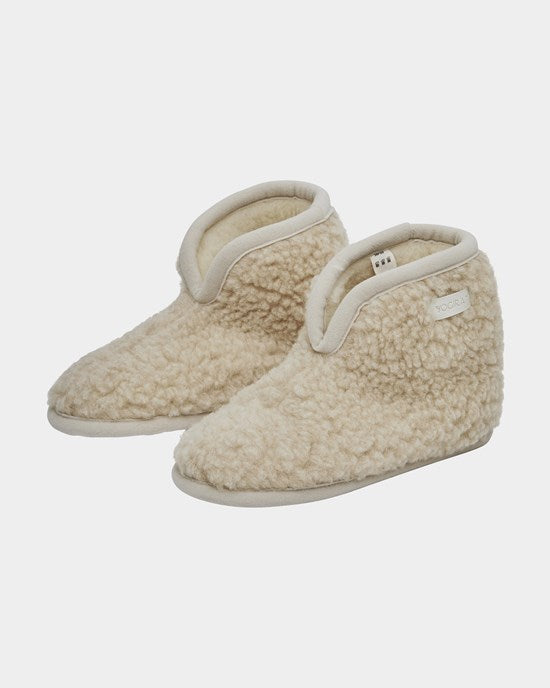 Yogiraj Ulltoffla Premium merino wool slippers, Natural