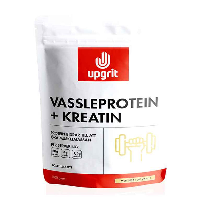 Upgrit Vassleprotein + Kreatin, Vanilj - 1100 gram