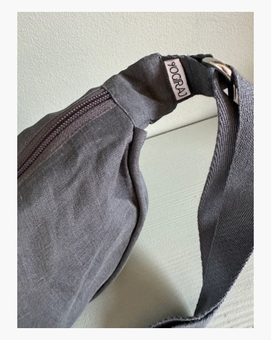 Yogiraj Väska Sling bag organic linen, Graphite grey