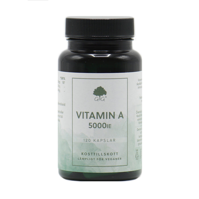 G&G Vitamins Vitamin A 5000iu 120 Kapslar