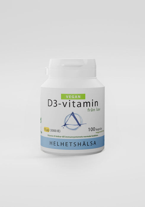 Helhetshälsa D3-vitamin, 75 µg, Vegan 100 kapslar