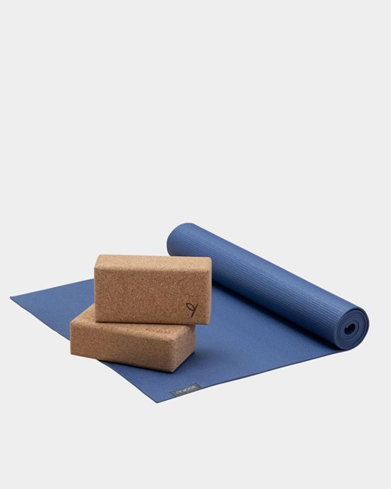 Yogiraj Pilates & Stretch mat, Moss green Start kit Yoga Blueberry