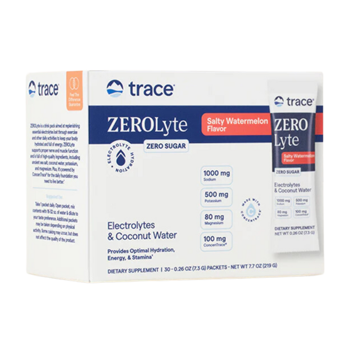 Trace Minerals ZEROLyte Electrolyte Drink Mix Salty Watermelon 30 pack