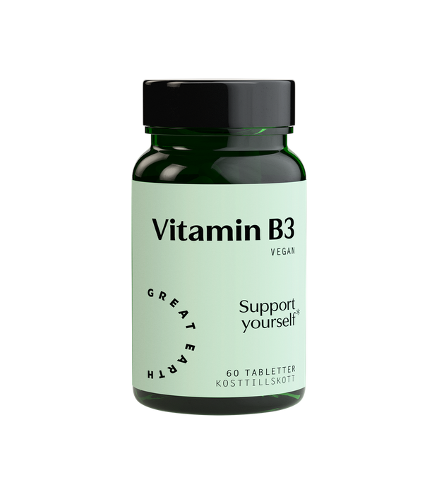 Great Earth Vitamin B3- Niacin 60 tabletter