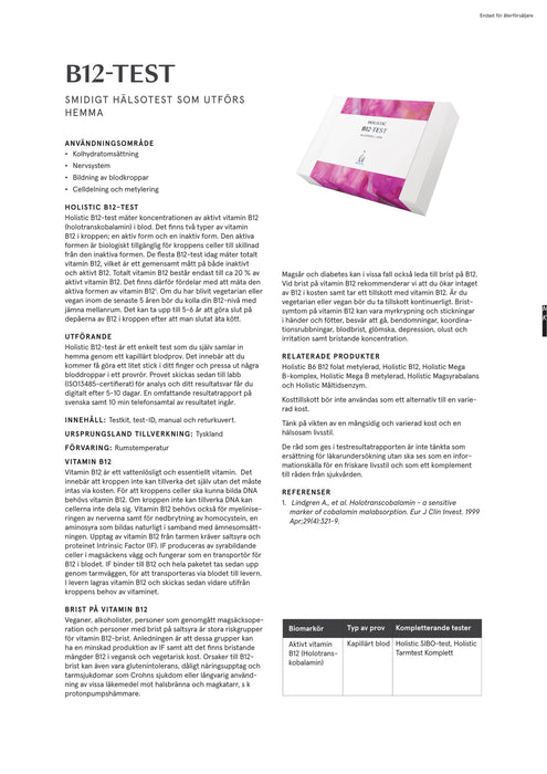 Holistic B12-test