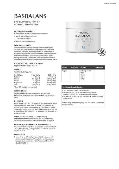 Holistic Basbalans 250 g pulver