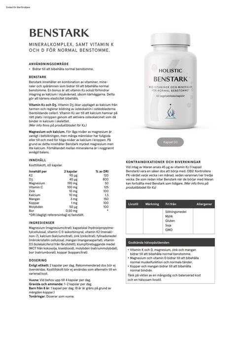 Holistic Benstark 60 kapslar