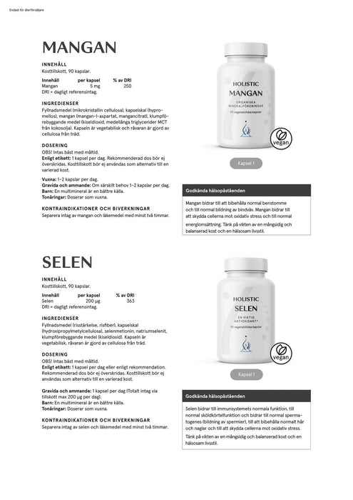 Holistic Selen 90 kapslar