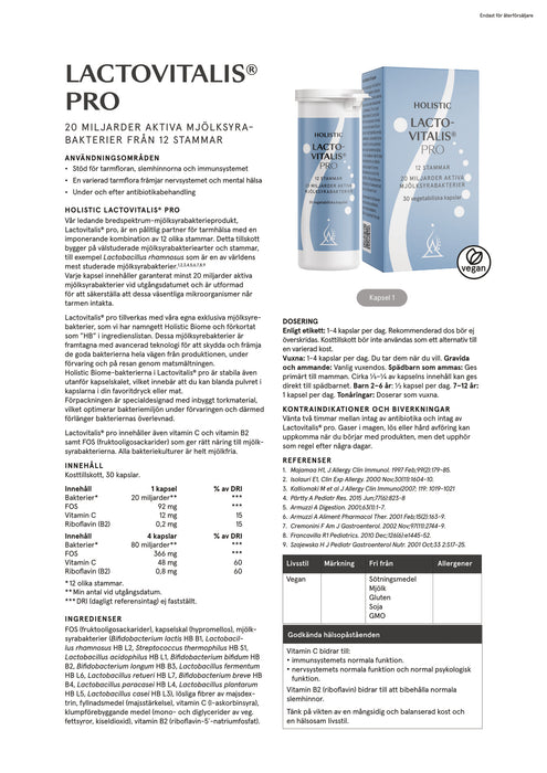 Holistic Lactovitalis®pro 30 kapslar
