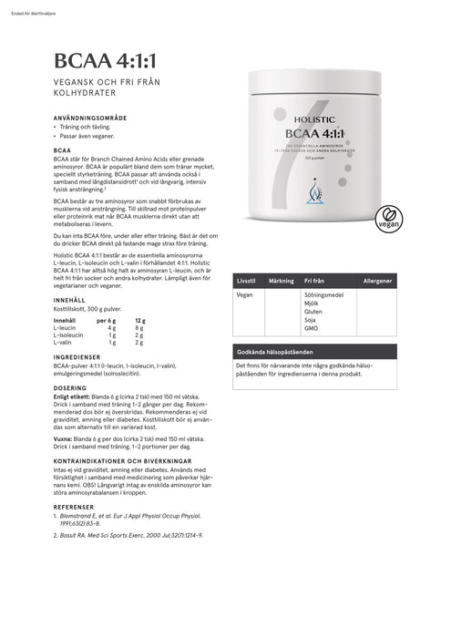 Holistic BCAA 4:1:1 300 g