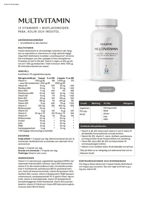 Holistic Multivitamin 90 kapslar