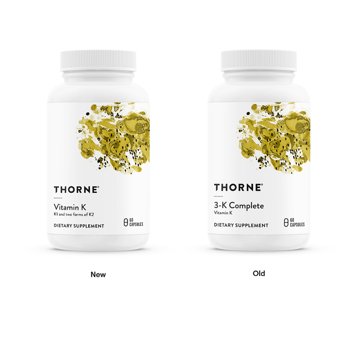 Thorne Vitamin K (tidigare 3-K Complete) 60 kapslar