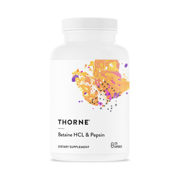 Thorne Betaine HCL / Pepsin, 225 kapslar
