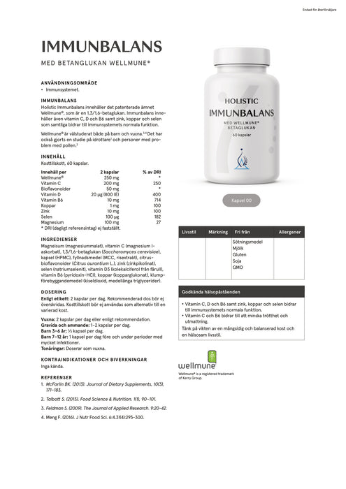 Holistic Immunbalans 60 kapslar